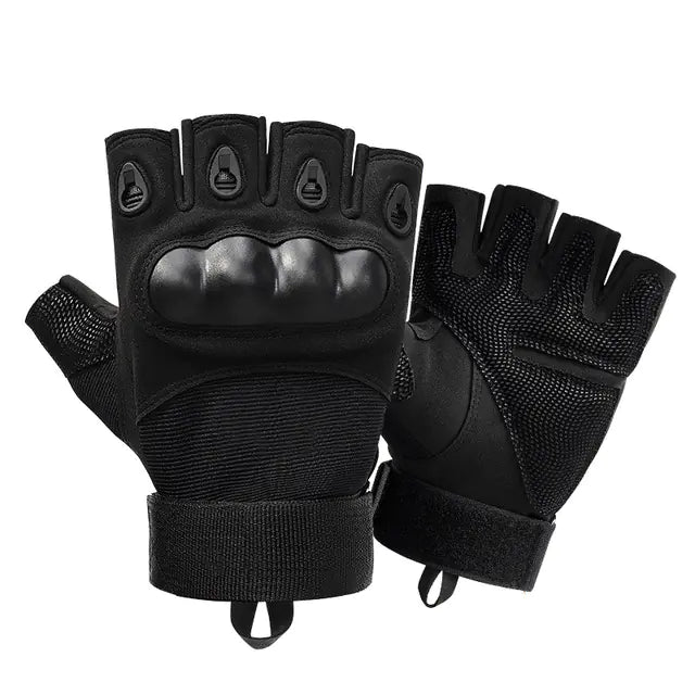 Men’s Half-Finger Tactical Outdoor Gloves – Anti-Slip Protective Grip