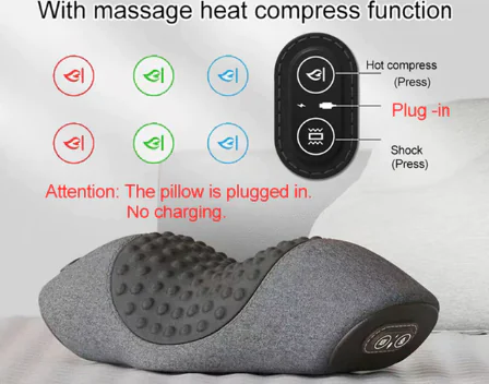 Heated Neck Massage Pillow – Cervical Support & Relaxation Cushion