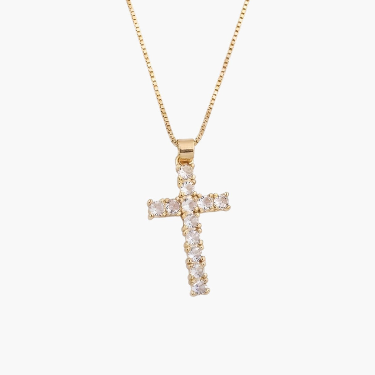 Colar Cruz com Zircónias