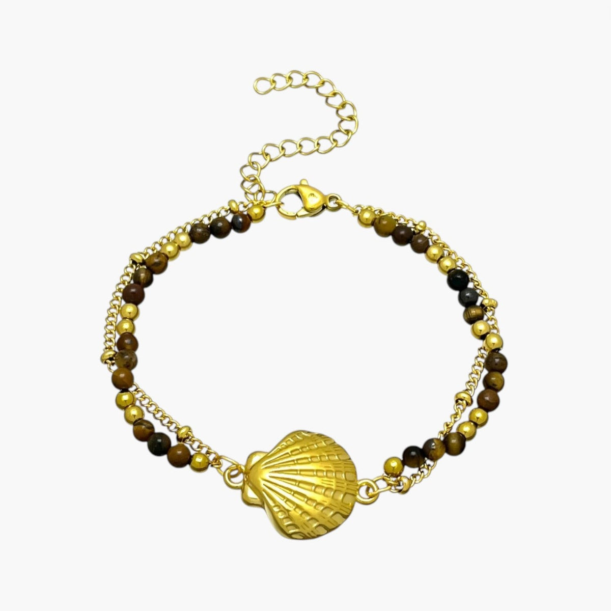 Pulseira Oceano em Pedra Natural e Aço Inoxidável