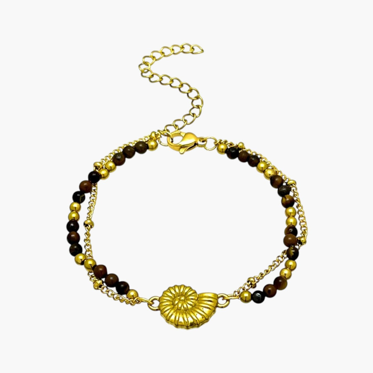 Pulseira Oceano em Pedra Natural e Aço Inoxidável