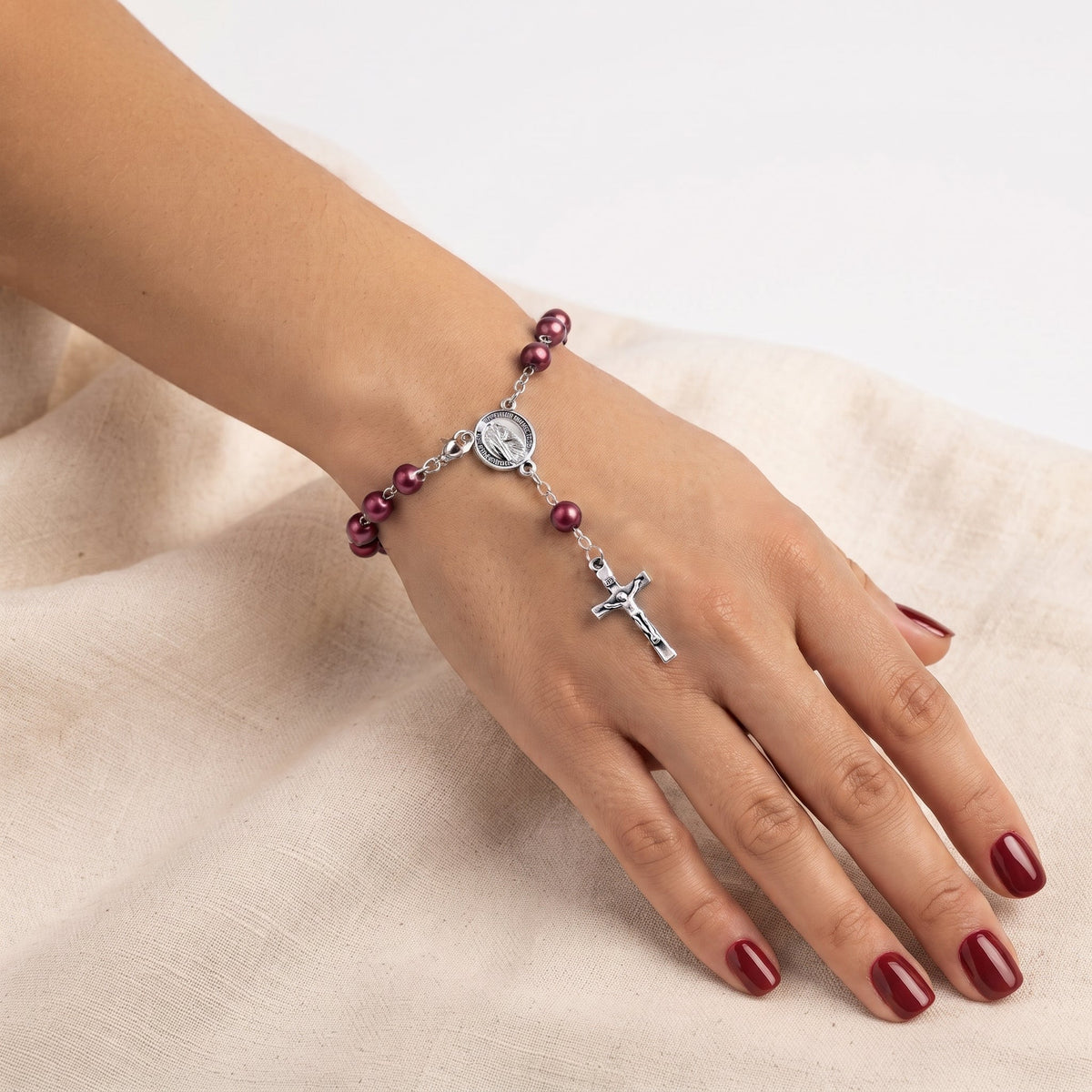 Pulseira Rosário com Cruz