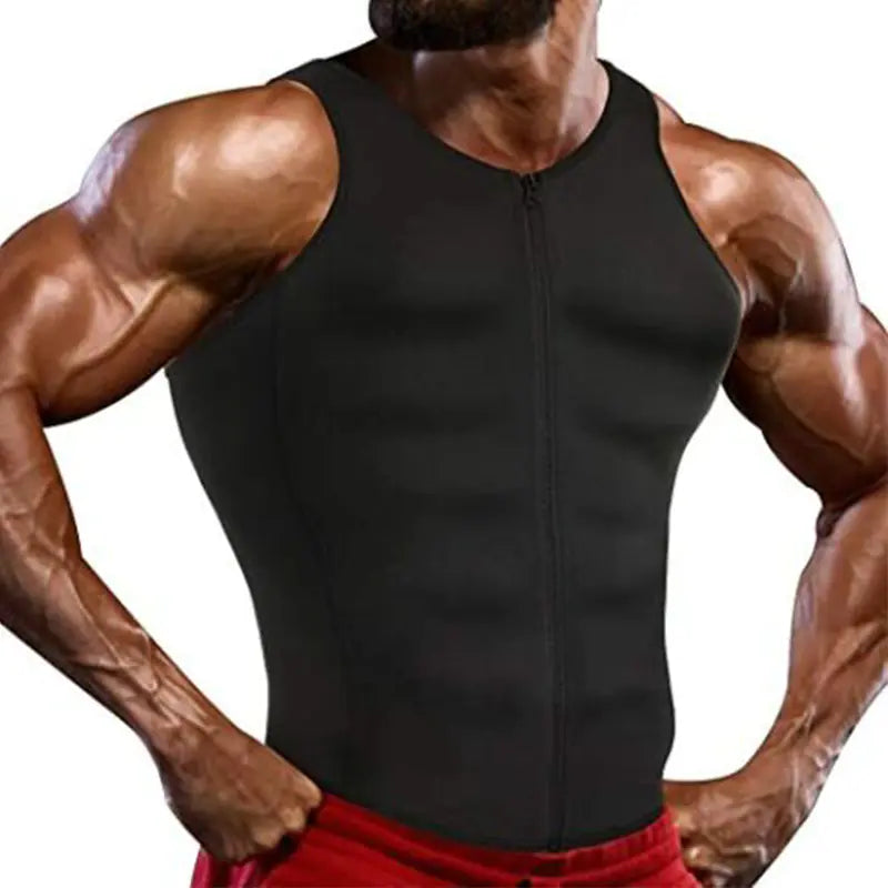 Men’s Sauna Compression Vest – Slimming Waist Trainer & Posture Support