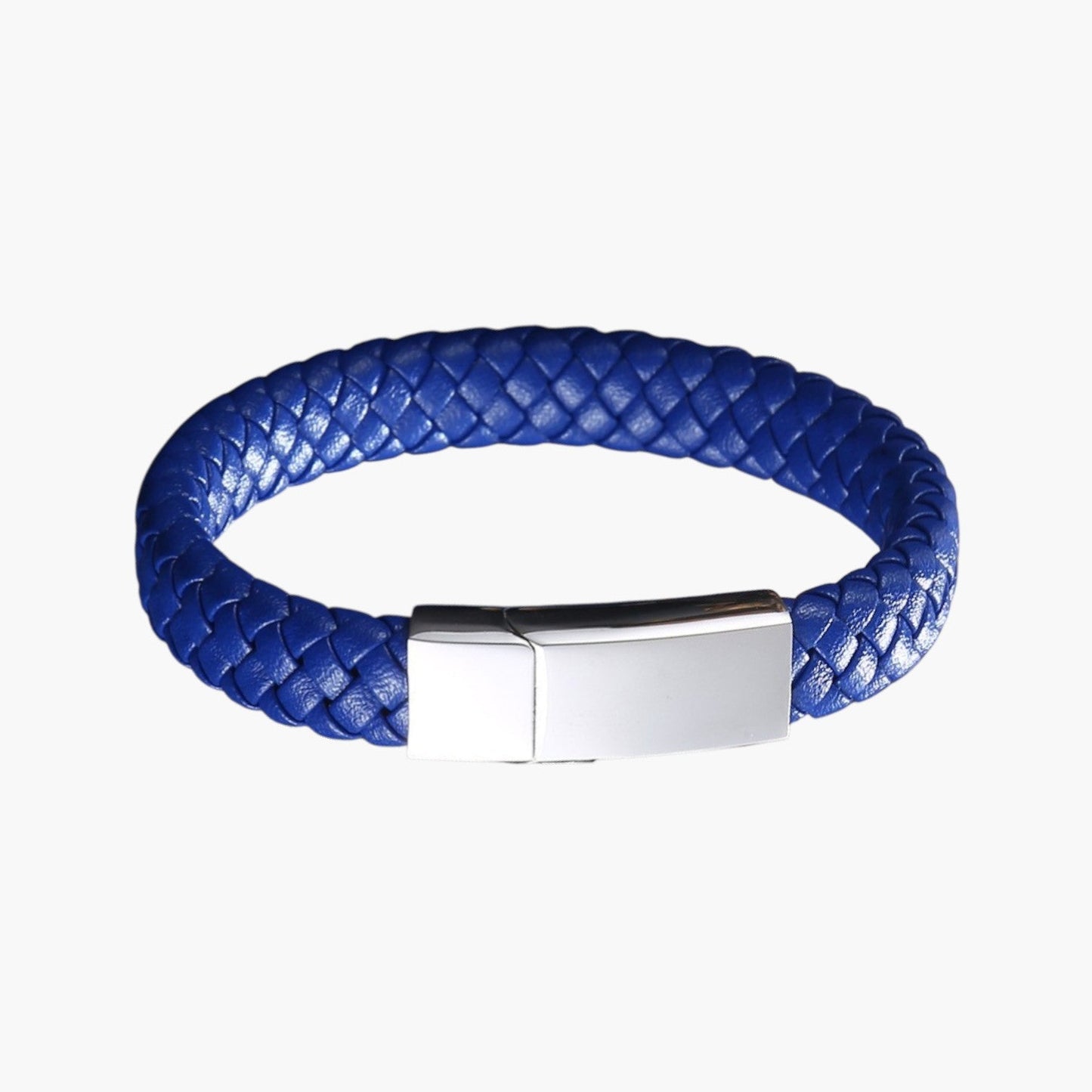 Pulseira Personalizada de Couro e Aço Inoxidável