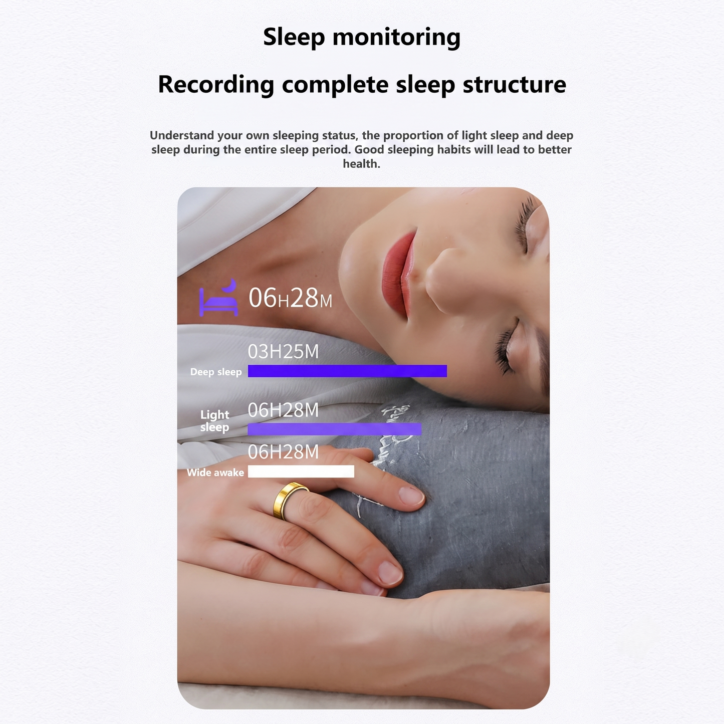 Anel Inteligente SR09 Ultra Slim com Monitorização de Saúde e Fitness