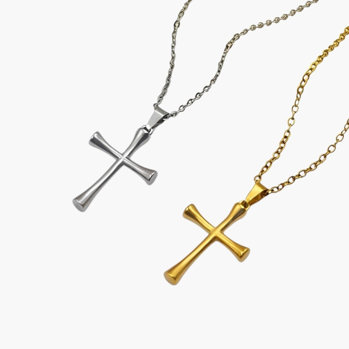 Colar Cruz Minimalista em Aço Inoxidável