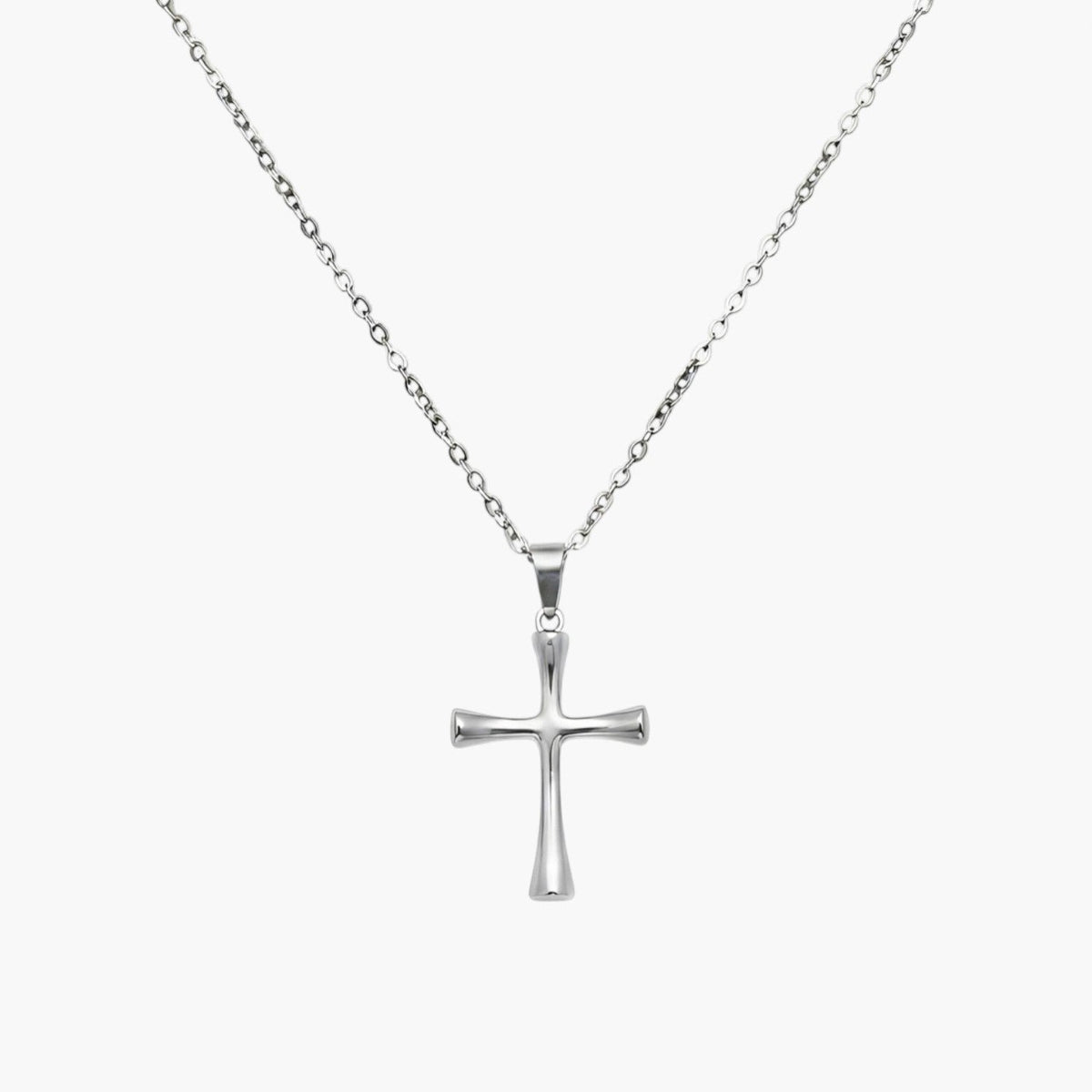 Colar Cruz Minimalista em Aço Inoxidável