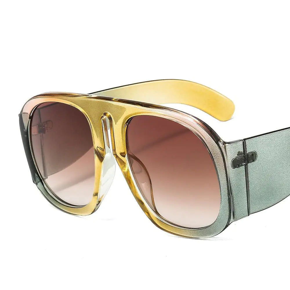 Round Thick Frame Jag Sunglasses