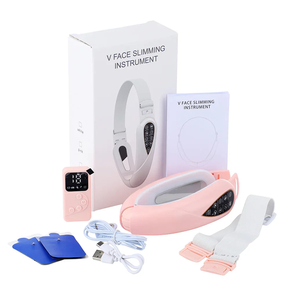 Compact EMS V-Face Lifting Massager – Rechargeable Jawline & Face Toner