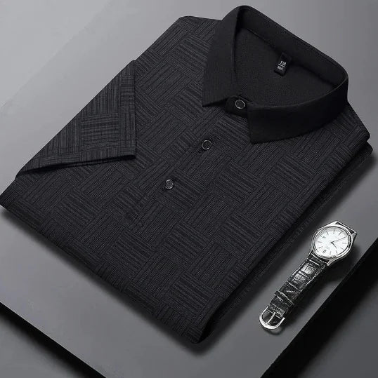 Men's Textured Polo Shirt