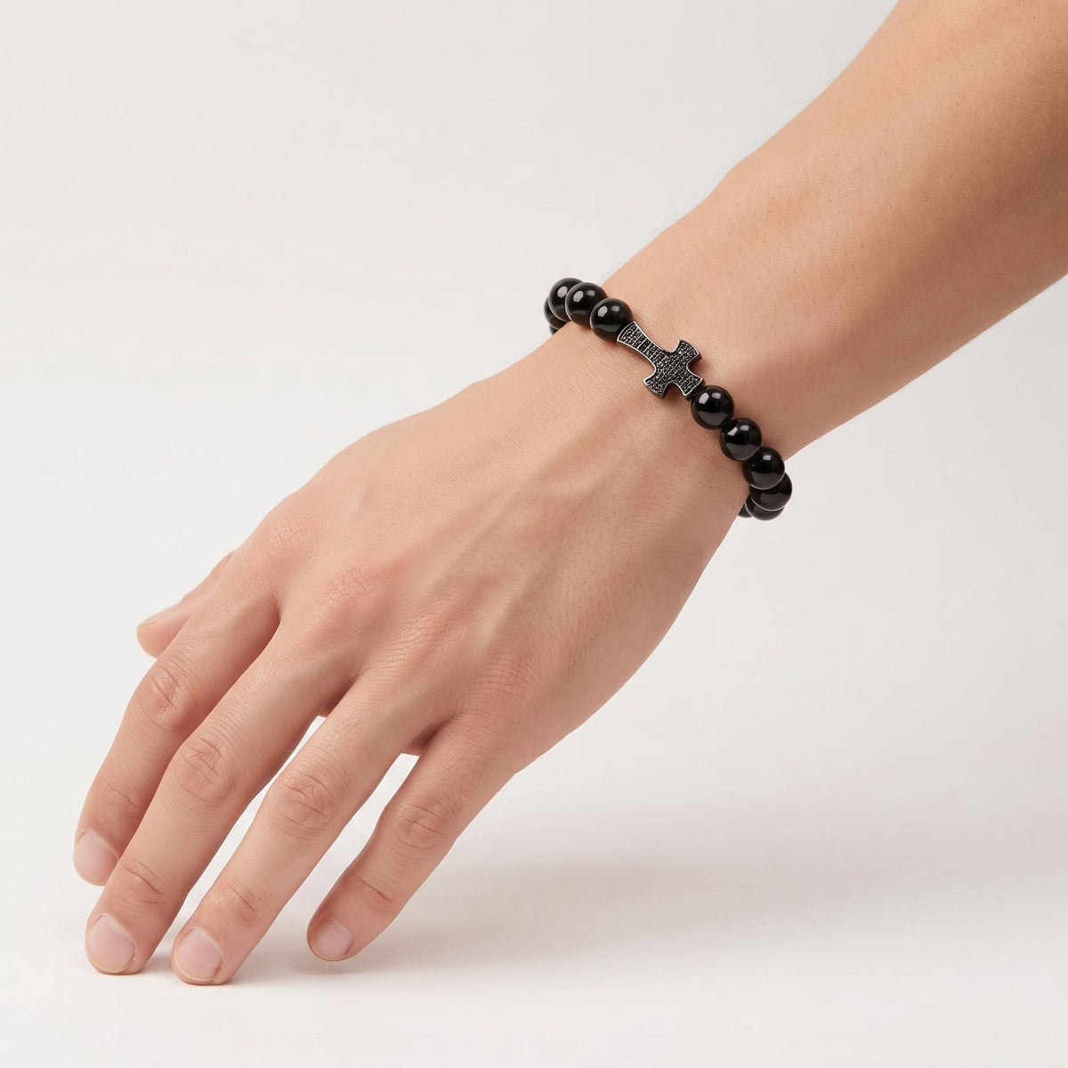 Pulseiras Cruz em Pedra Natural