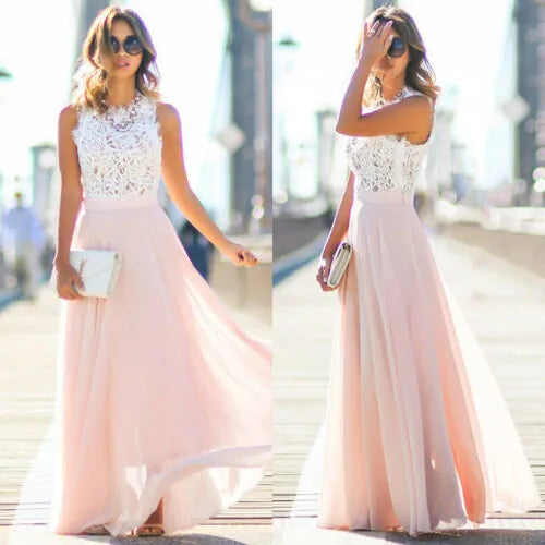 Elegant Sleeveless Lace Party Dress – Flattering Fit & Romantic Detailing