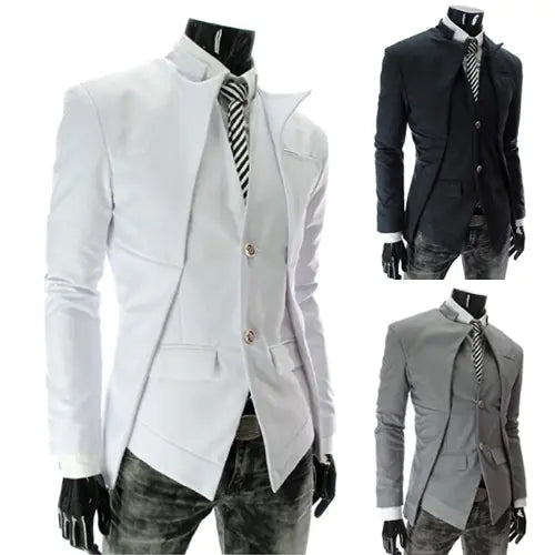 Asymmetrical Suit Vest for Men