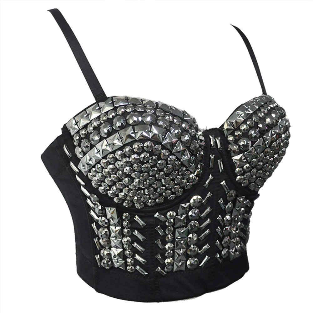 🖤 Luxe Beaded Bustier Top – Statement Studded Glam 🖤