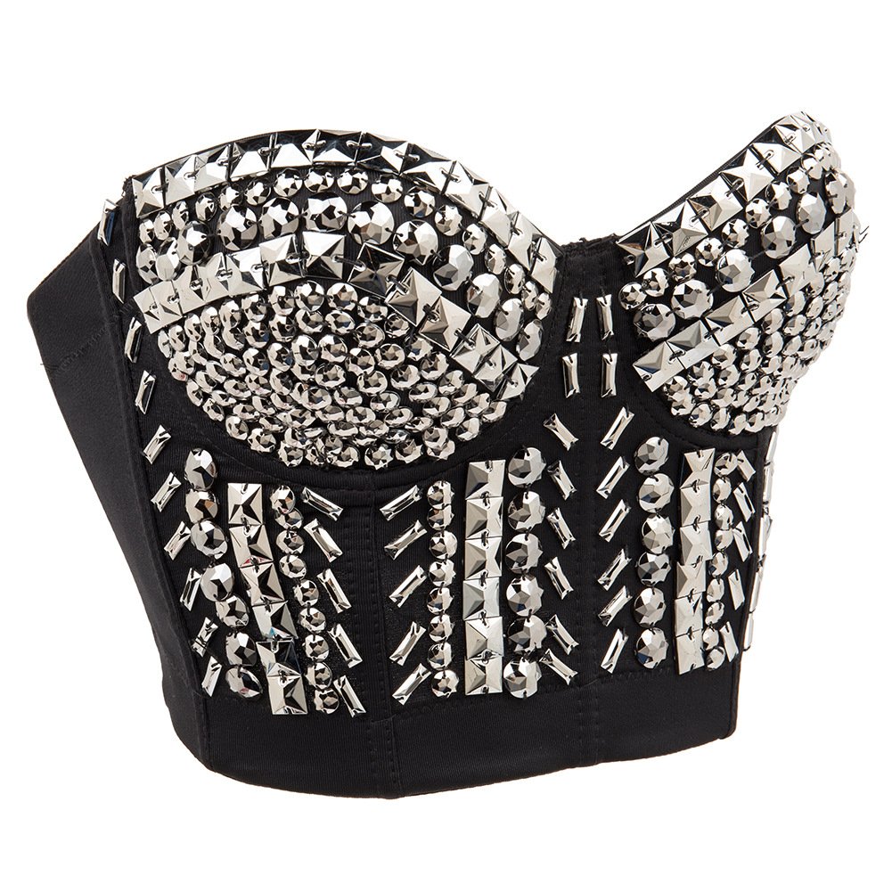 🖤 Luxe Beaded Bustier Top – Statement Studded Glam 🖤