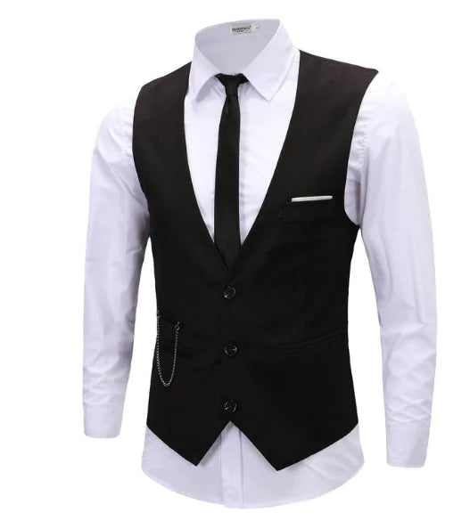 Asymmetrical Suit Vest for Men