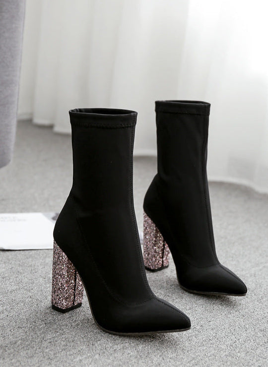 Sparkling High-Heeled Shoes