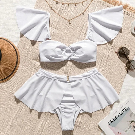Ruffled High Waist Bikini