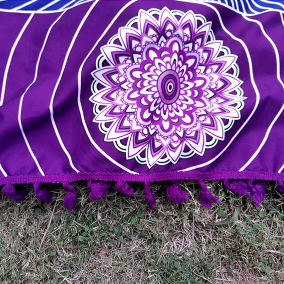 Boho Chakra Rainbow Yoga & Beach Mat – Multi-Use Tapestry Blanket