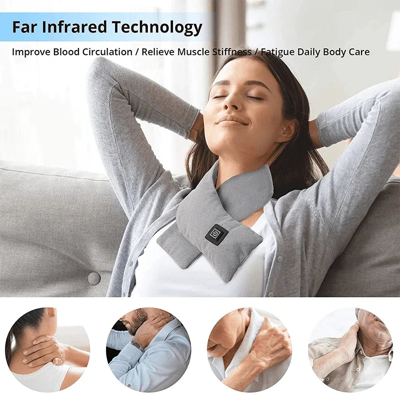 Stylish Electric Heated Winter Scarf – Unisex Heated Neck Warmer