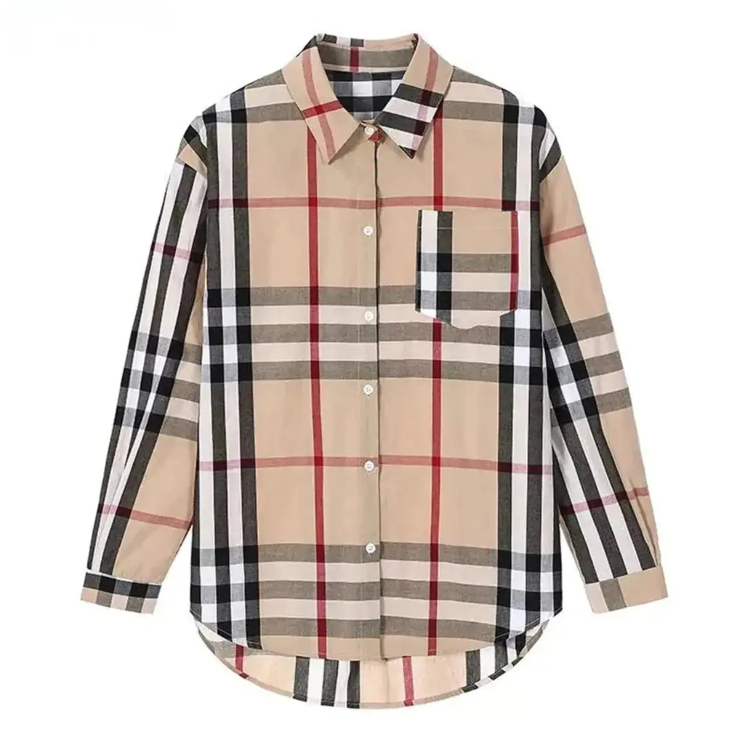 Classic Checkered Shirt – British-Inspired Plaid Button-Up