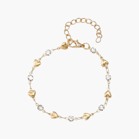 Pulseira Corações com Zircónias