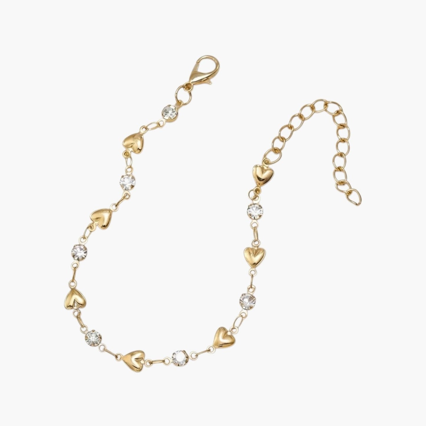 Pulseira Corações com Zircónias