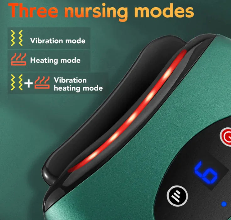 Heated Vibrating Gua Sha Tool – Electric Face & Neck Lifting Massage Stone