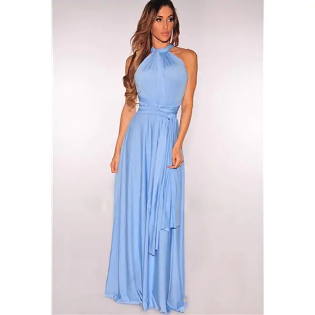 Versatile Wrap Maxi Dress for Women – Elegant Convertible Styling