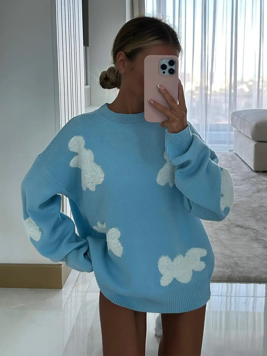 Embroidered Oversized Love Sweater