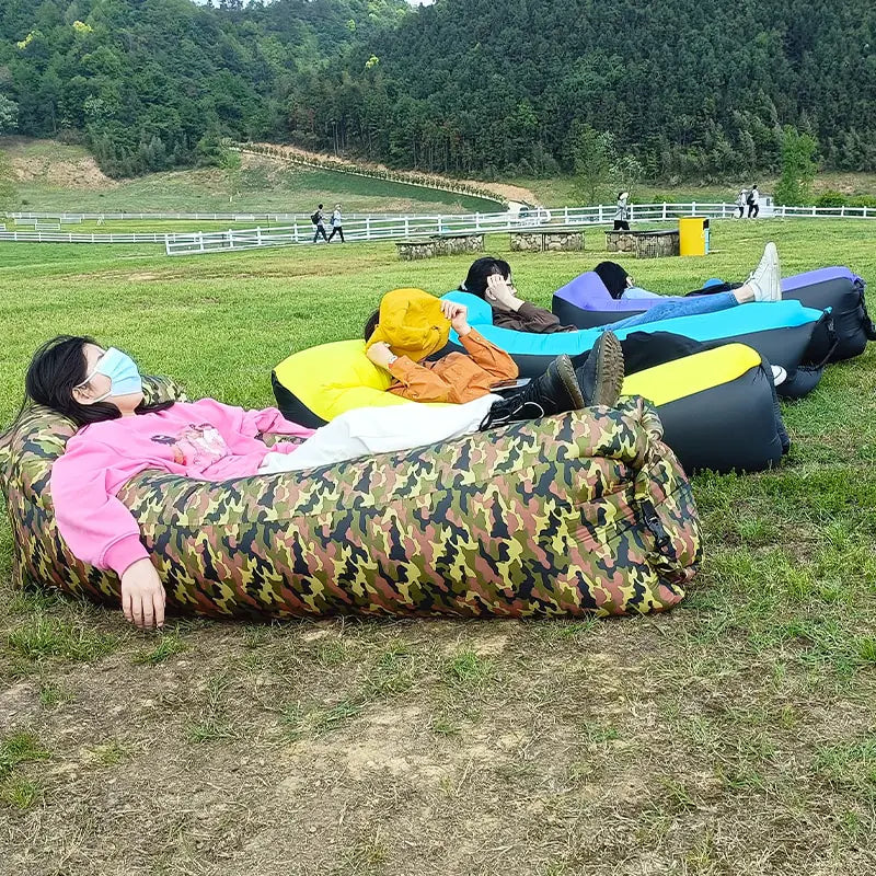 Inflatable Lounger Sofa Bed – Portable Air Couch for Beach, Camping & Garden