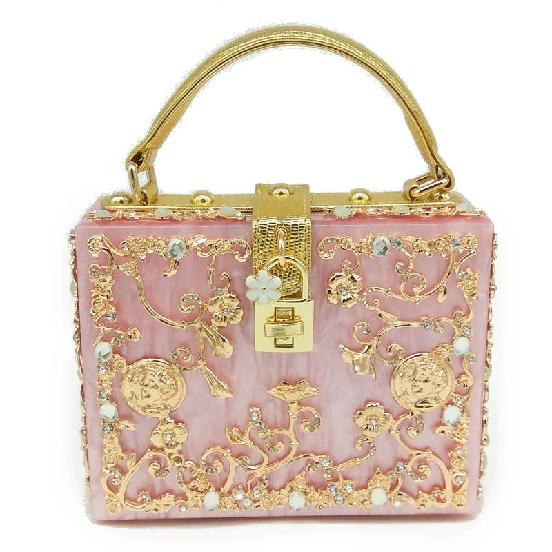 Elegant Pearl & Gold Evening Clutches – Wedding & Party Handbags