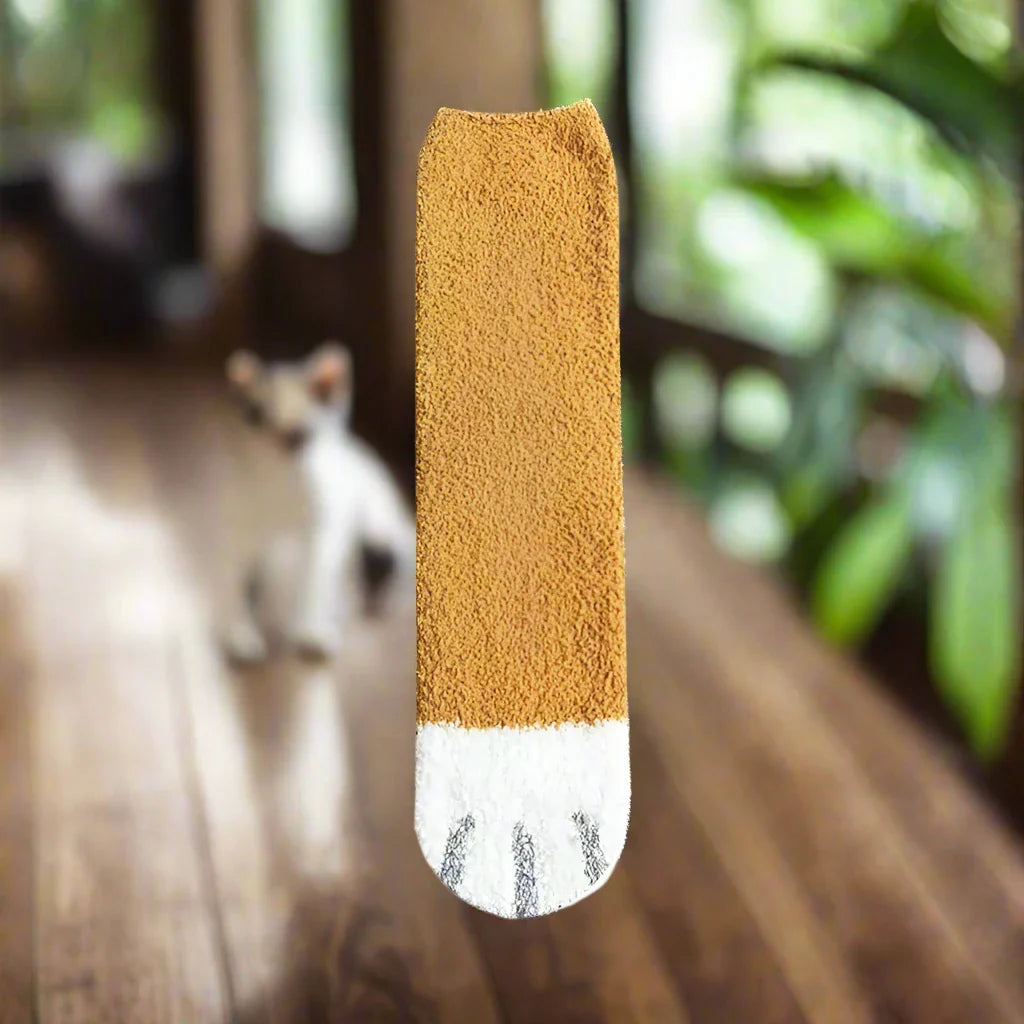 Cozy Cat Paw Cotton Socks – Unisex Cute Casual Footwear