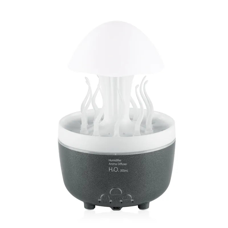 Color-Changing Jellyfish Aroma Diffuser & Humidifier – Rotating Water Drop Night Lamp