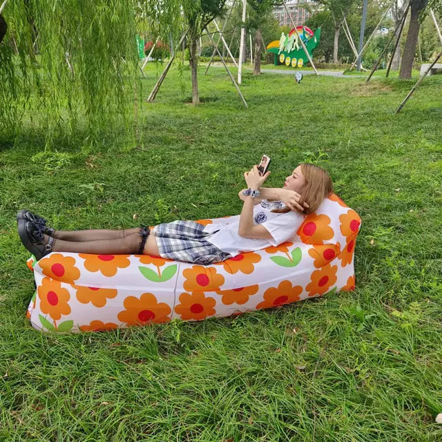 Inflatable Lounger Sofa Bed – Portable Air Couch for Beach, Camping & Garden
