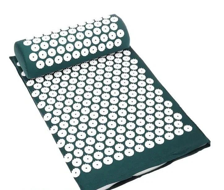 Acupressure Massage Yoga Mat & Pillow Set – Relaxation & Back Tension Relief