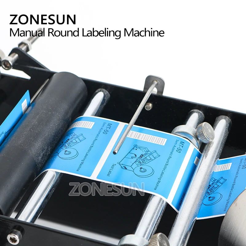 ZONESUN ZS-50 Manual Sticker Round Bottles Labeling Machine