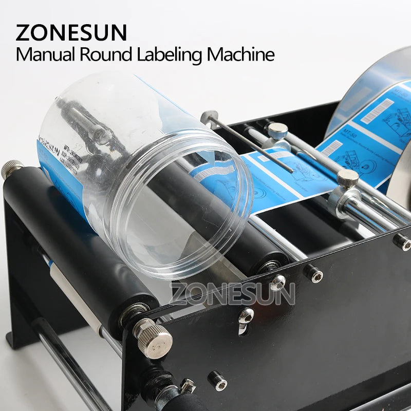 ZONESUN ZS-50 Manual Sticker Round Bottles Labeling Machine