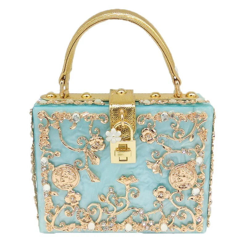 Elegant Pearl & Gold Evening Clutches – Wedding & Party Handbags