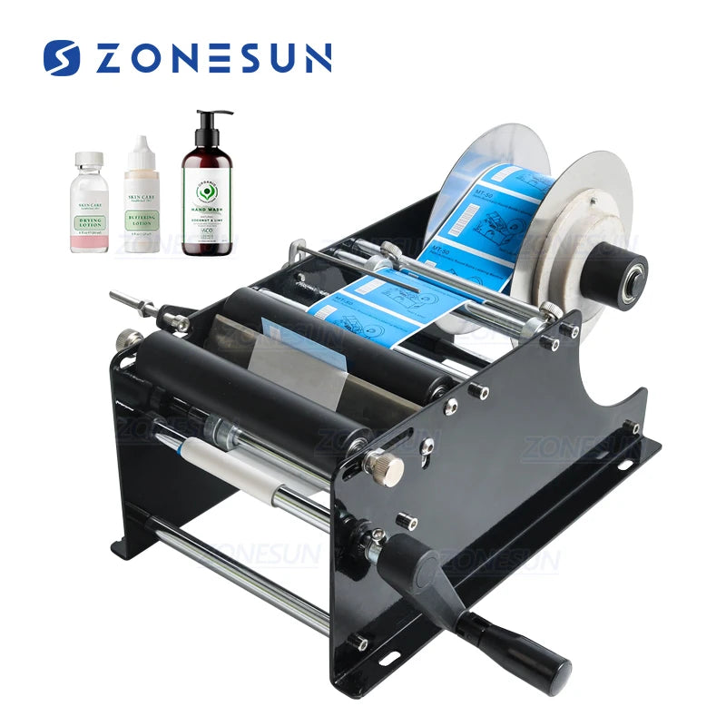 ZONESUN ZS-50 Manual Sticker Round Bottles Labeling Machine