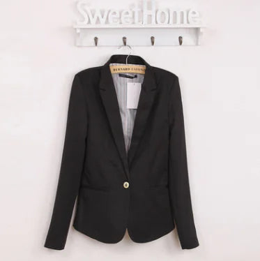 Candy Color Blazer – Women’s Lapel Suit Jacket