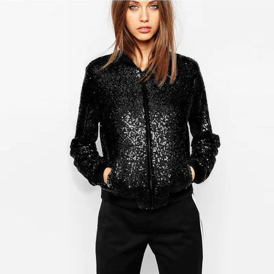 Sequin Bomber Jacket – Shimmering Statement Outerwear