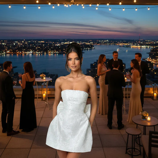 Strapless Dress with Statement Bow Back – Tube Top Silhouette