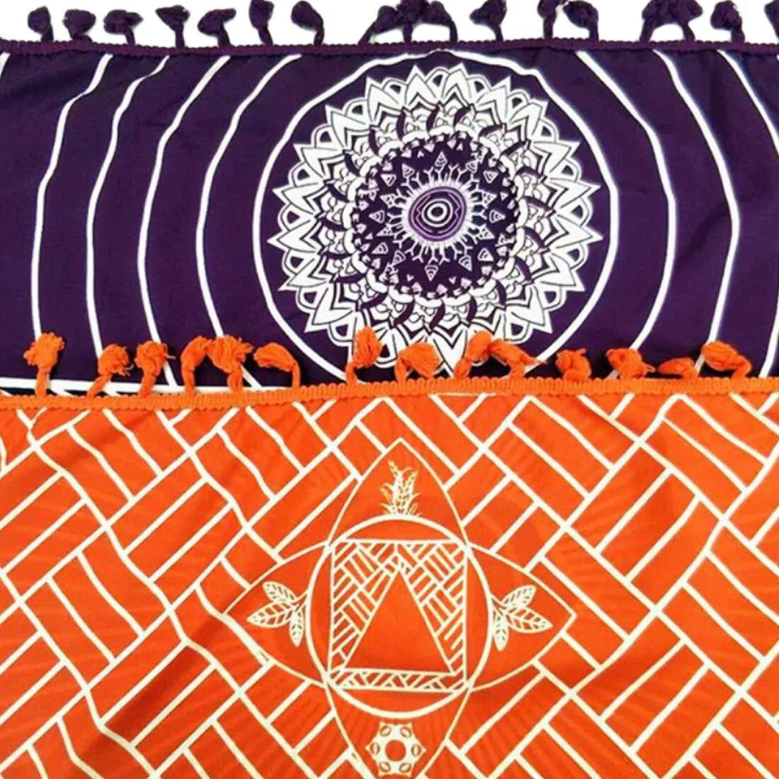 Boho Chakra Rainbow Yoga & Beach Mat – Multi-Use Tapestry Blanket
