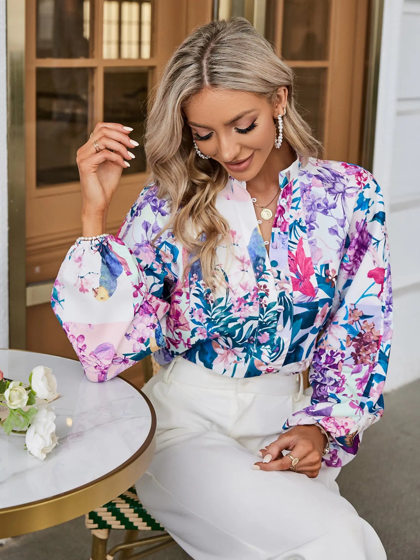 Elegant Floral Blouse