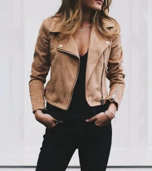 Timeless Jacket with diagonal zipper