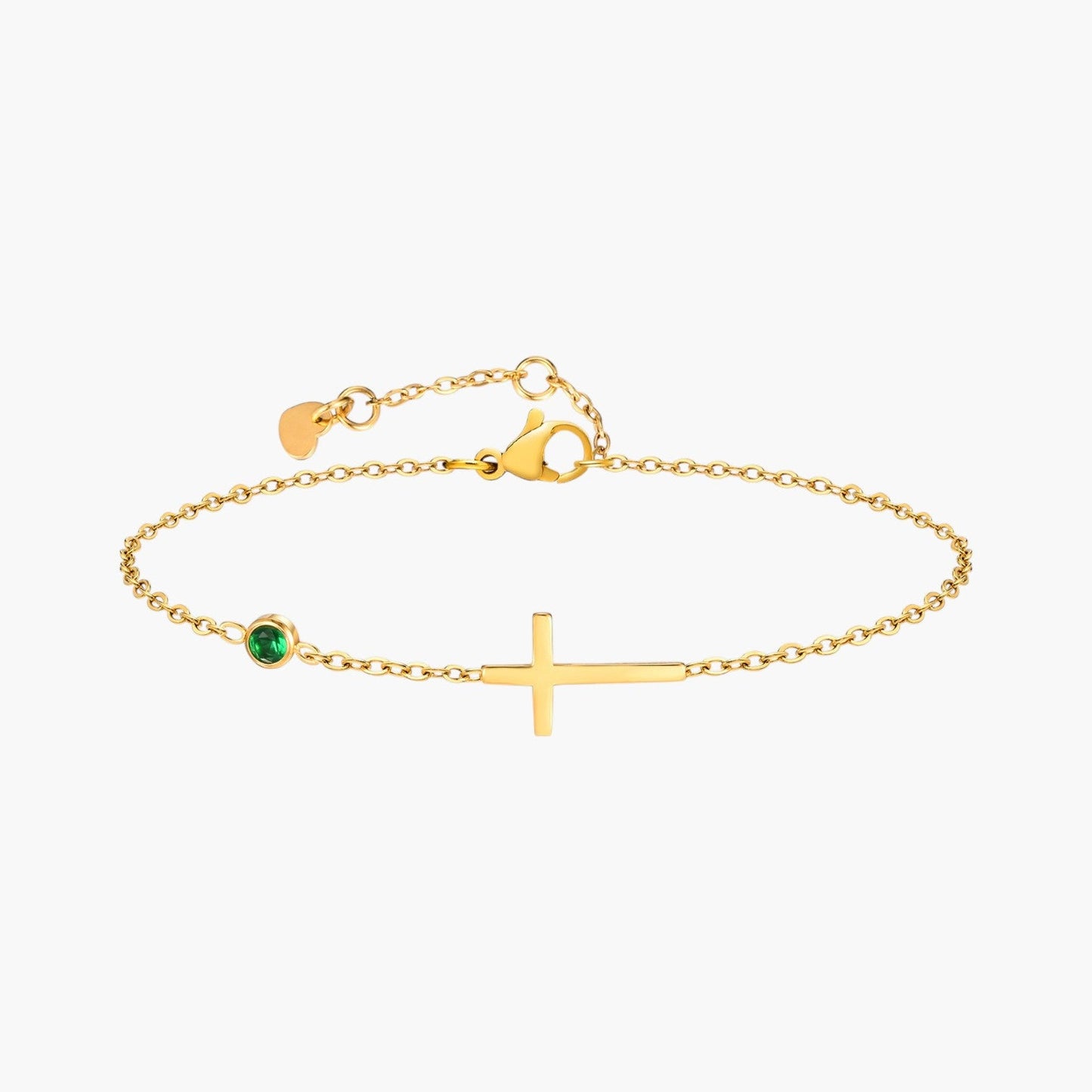 Pulseira 12 Pedras de Nascimento em Aço Inoxidável