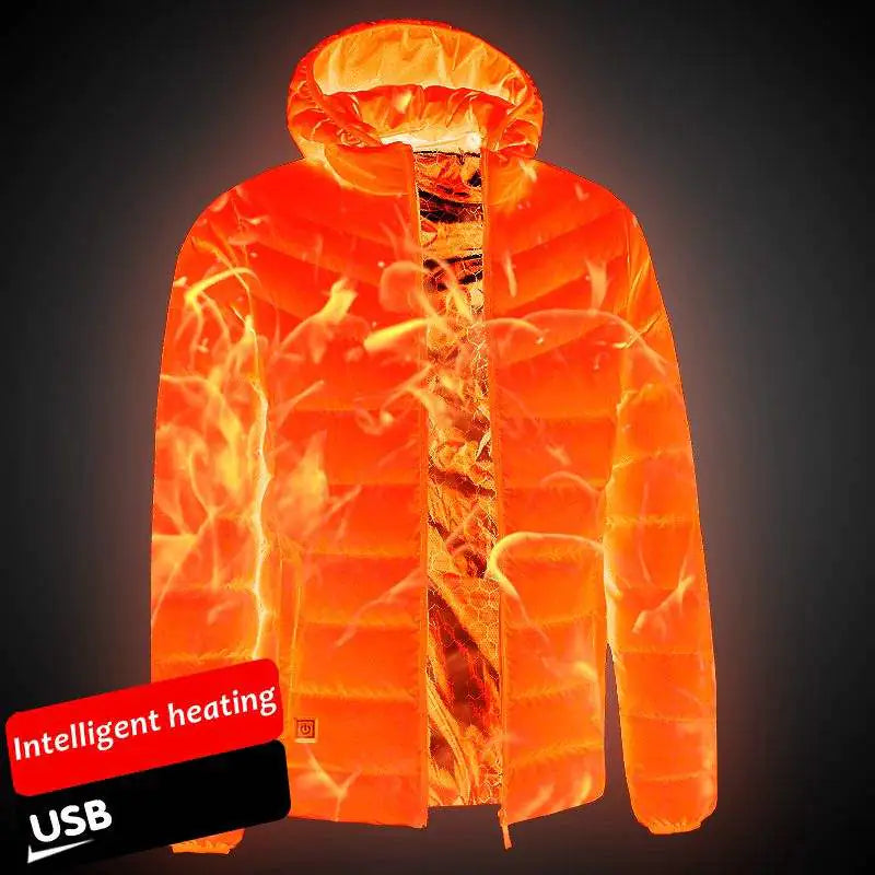 Unisex Heated Jacket – Adjustable Temperature Winter Outdoor Coat