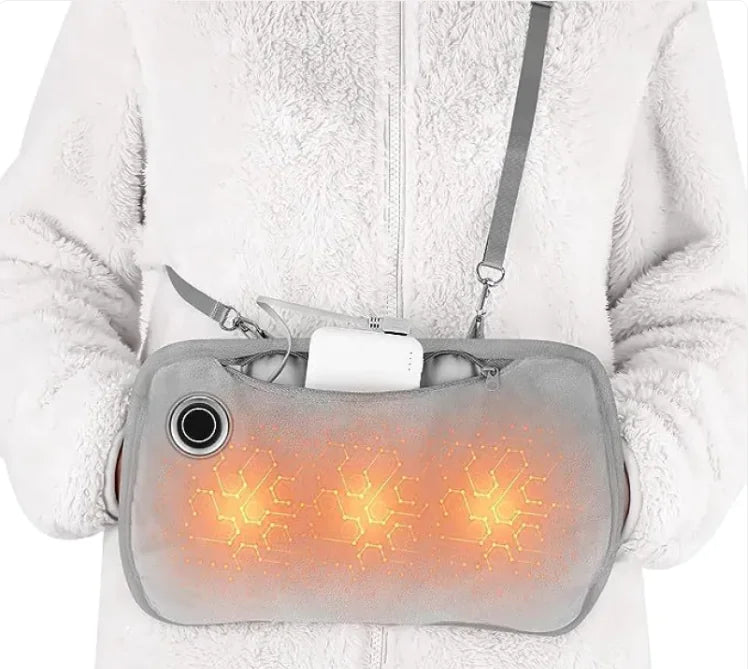 USB Heated Hand Warmer Pouch – Portable Winter Hand Muff with Power Bank