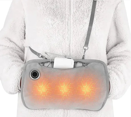 USB Heated Hand Warmer Pouch – Portable Winter Hand Muff with Power Bank